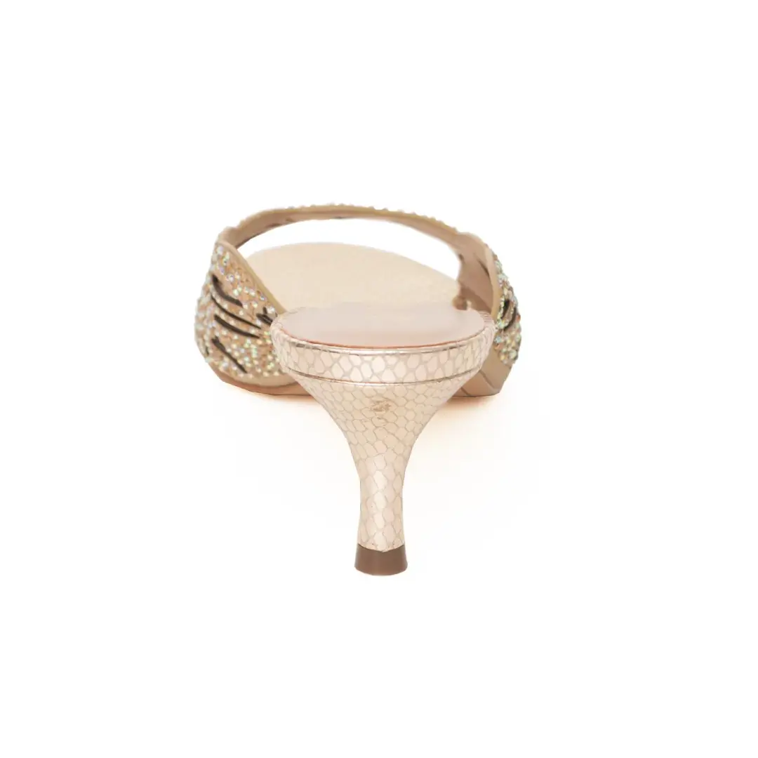 Chic Crystal Cutout Slipper